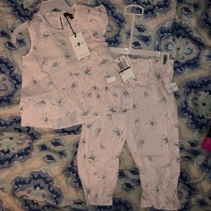 7 for All Mankind Ruffle 2 Piece Outfit